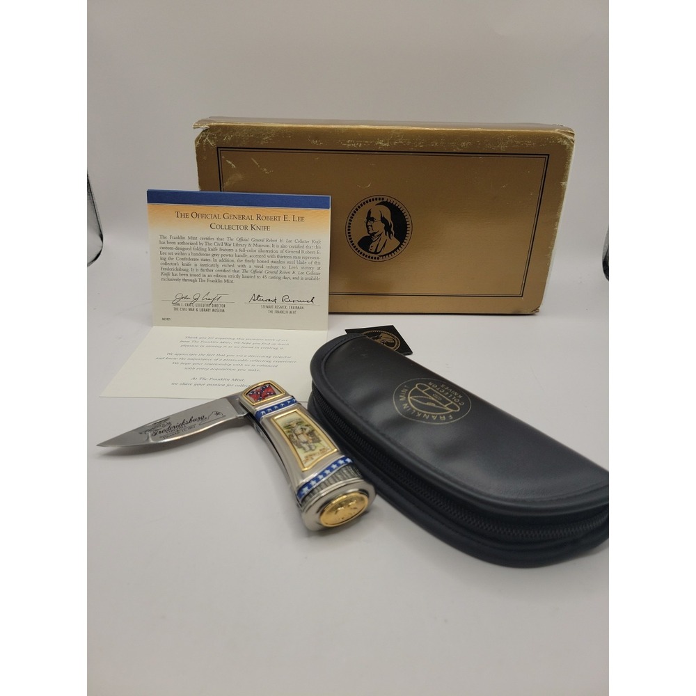 Franklin Mint Official General Robert E. Lee Collector Knife Set